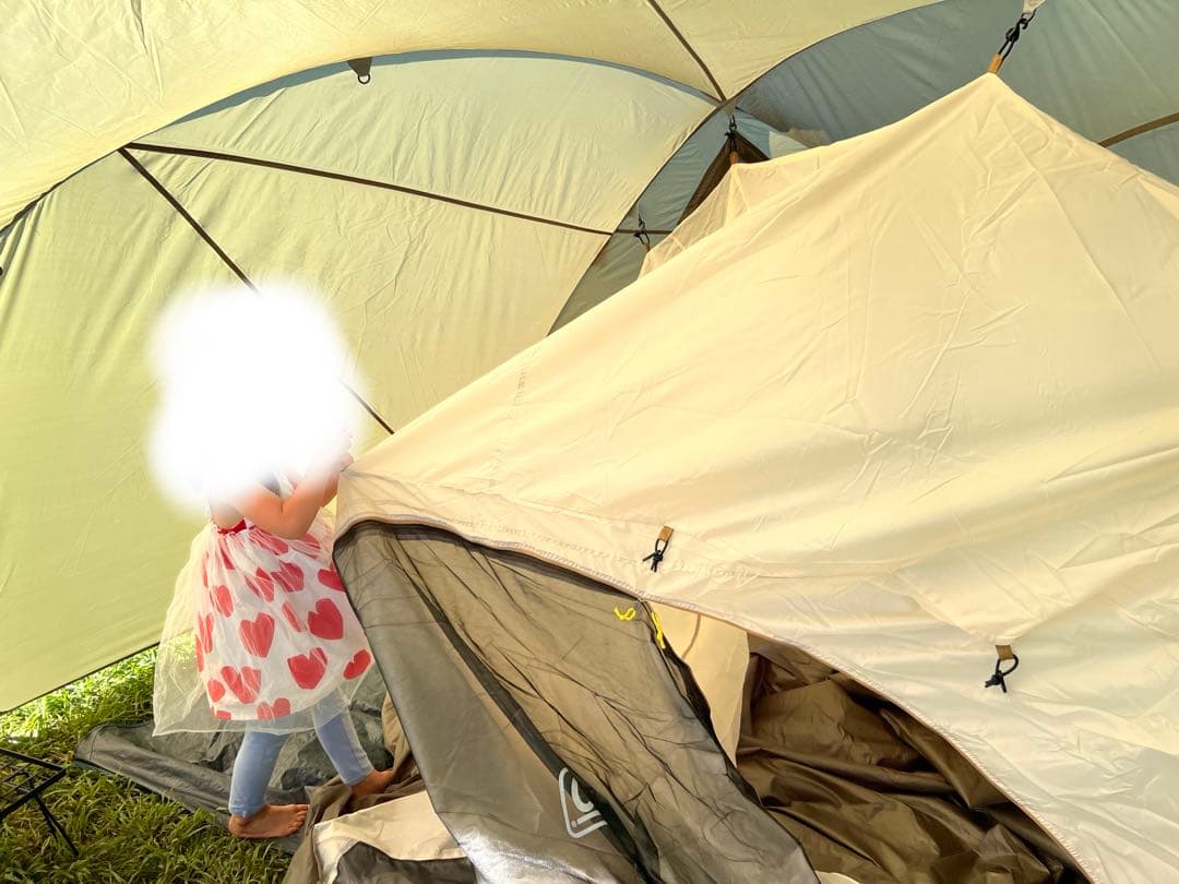 コールマン ラウンドスクリーン2ルームハウス付属完備＋スノーピークハンマー付き