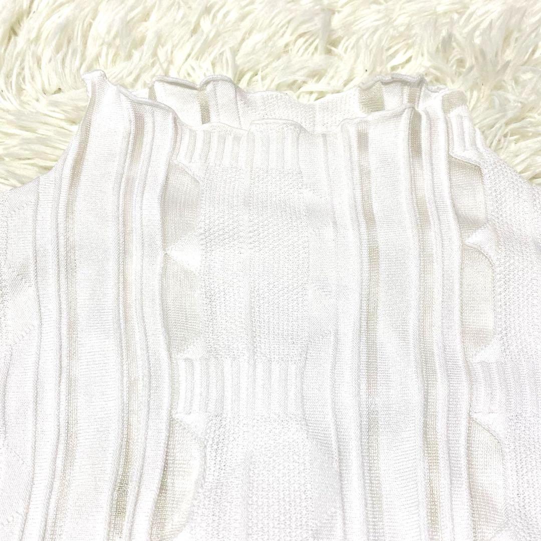 【AMERI】 MEDI SHEER GEOMETRIC KNIT DRESS