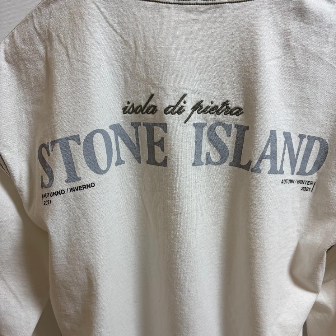 STONE  ストーンアイランド 長袖Tシャツ ホワイト Sサイズ