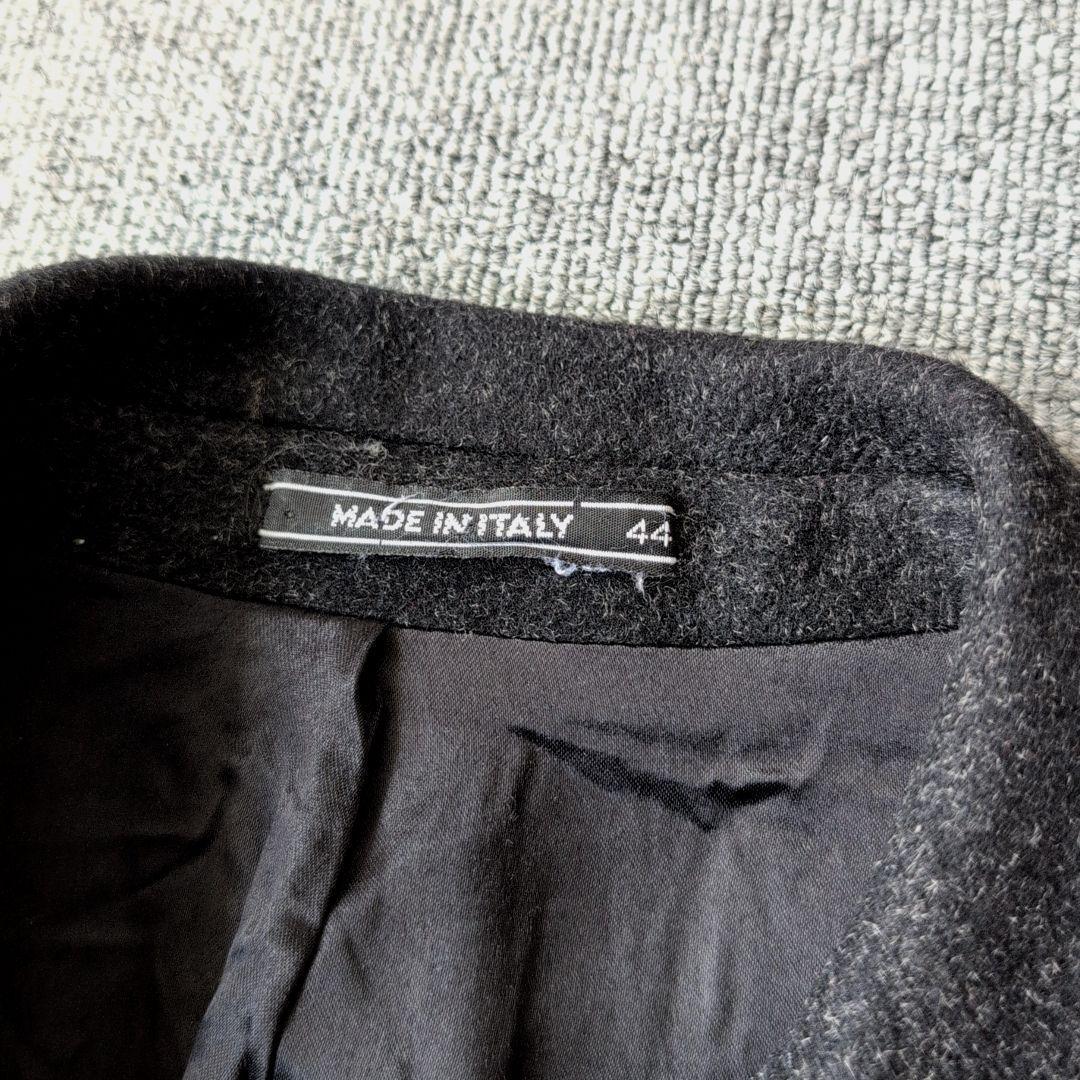 イタリア製 チェスターコート ウール カシミヤ ミドル丈 ブラック 古着