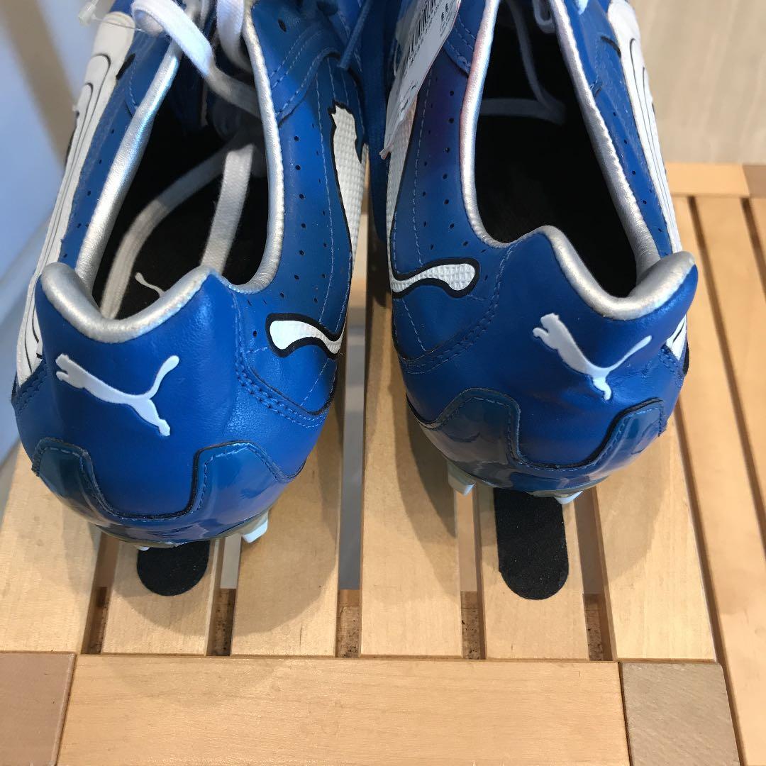 新品限定！プーマパワーキャットJLE27.0cm/サッカーPUMA天然皮革ブルー