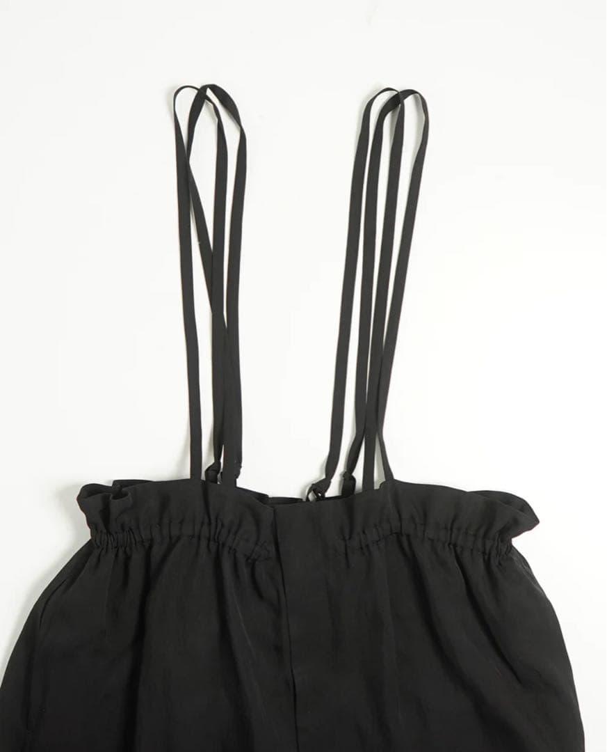 ＜SACRA＞アセテートツイル オールインワン　ブラック　サロペット