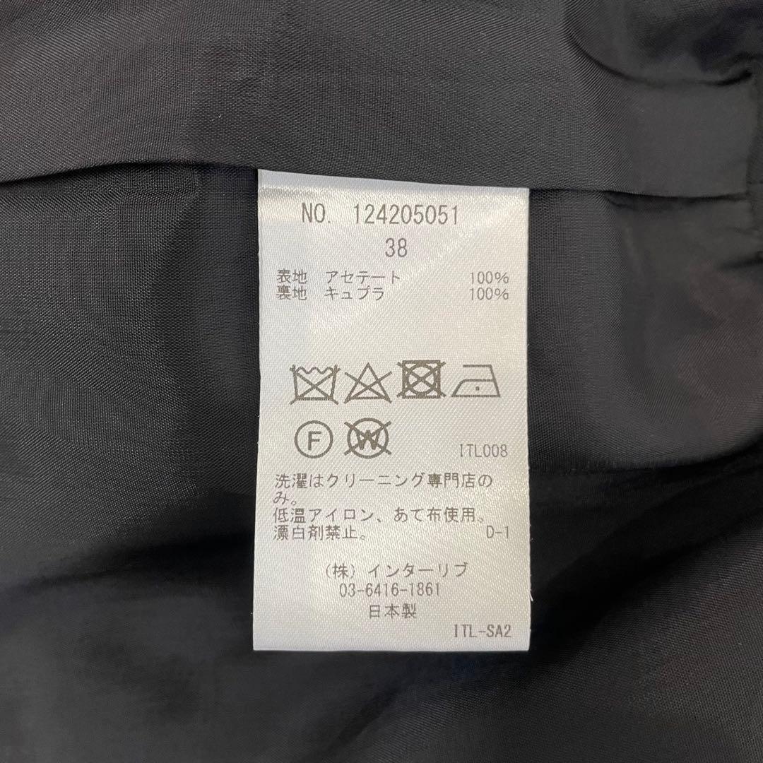 ＜SACRA＞アセテートツイル オールインワン　ブラック　サロペット