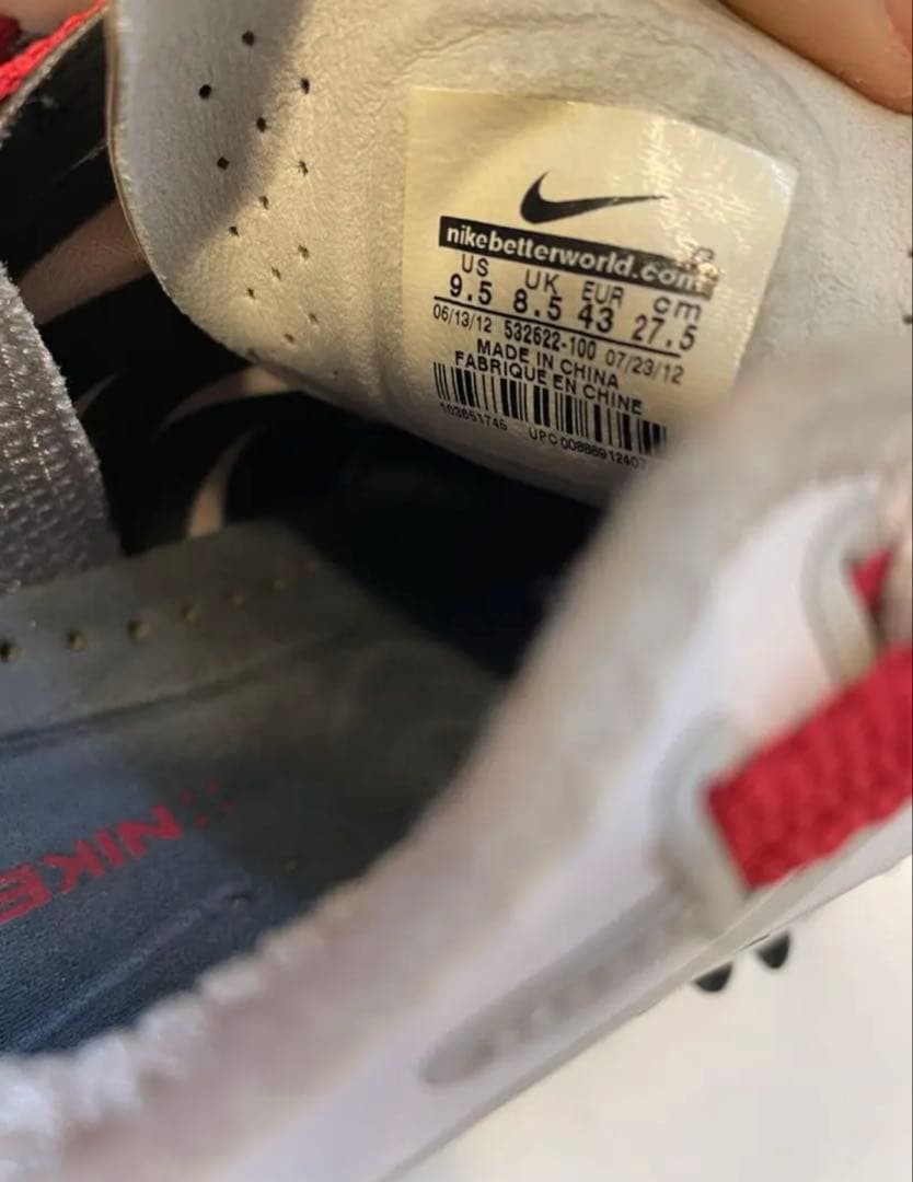 Nike ゴルフシューズ ホワイト　タイガーウッズ　27.5 レッド　ブラック