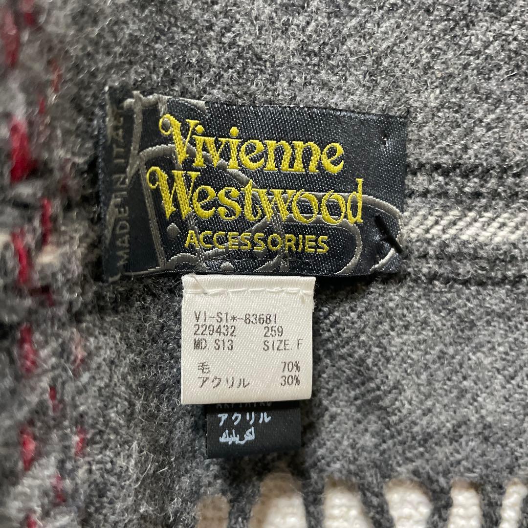 Vivienne Westwood マフラー グレー系 男女兼用 イタリア製