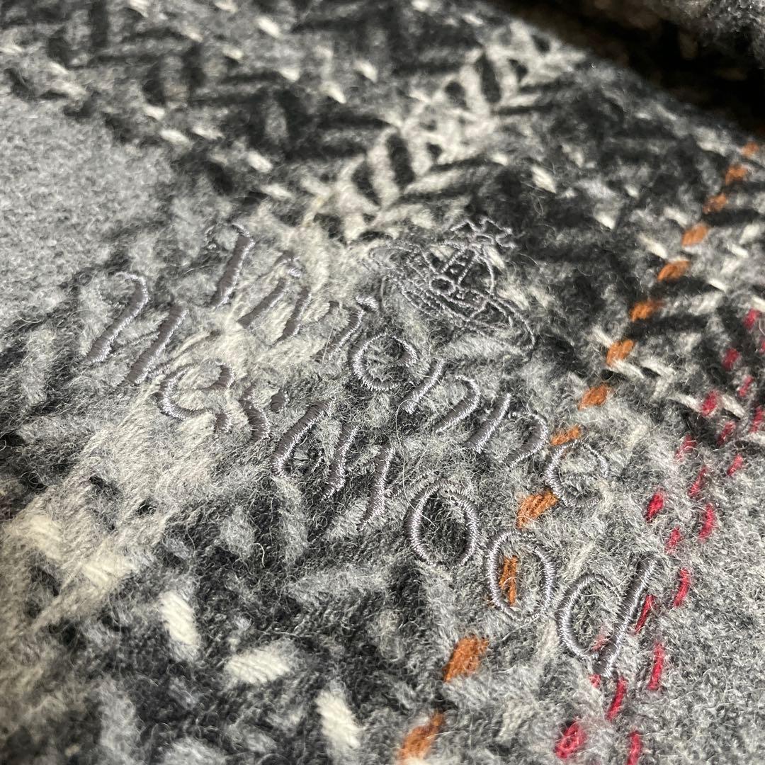 Vivienne Westwood マフラー グレー系 男女兼用 イタリア製