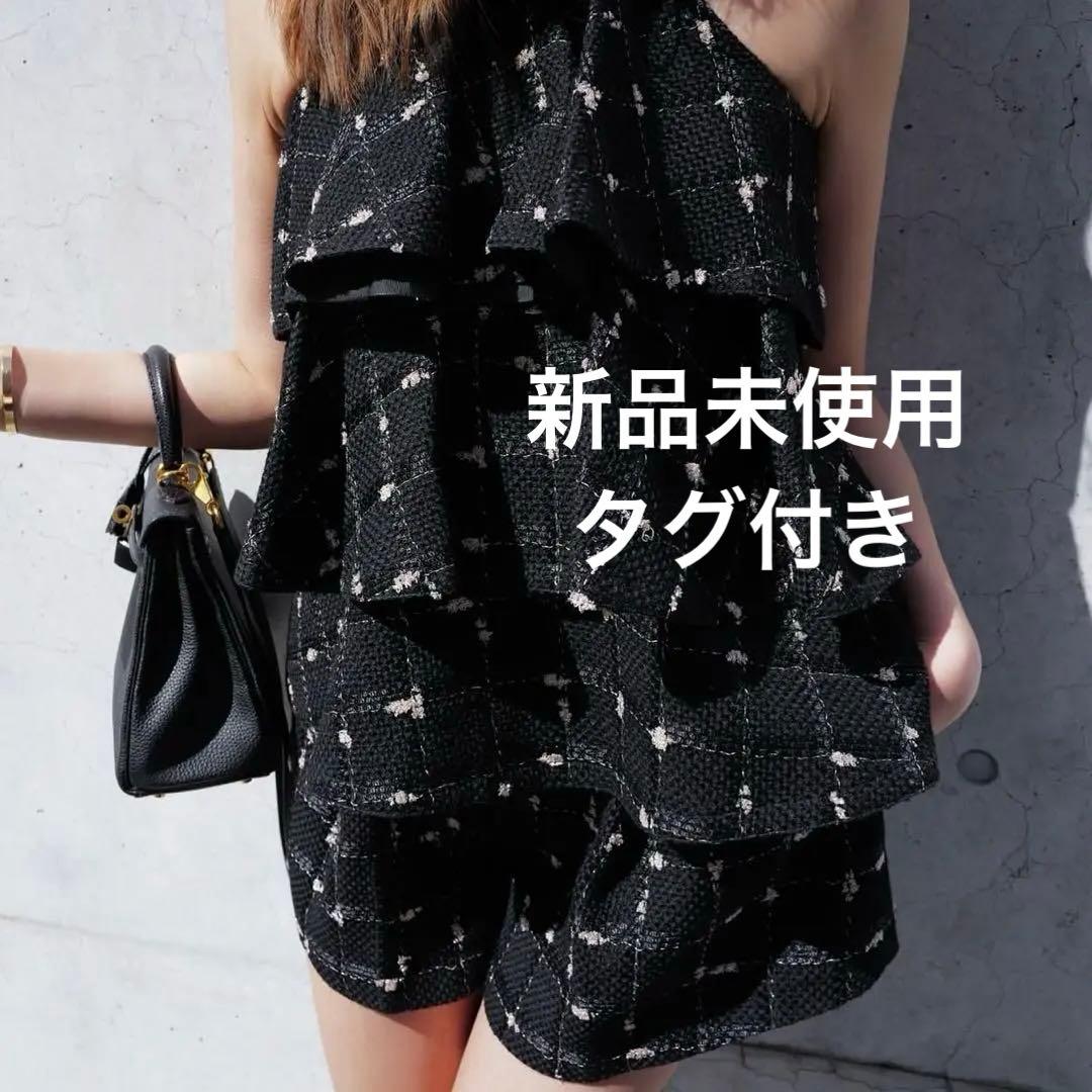 candy check tweed short pants 新品未使用タグ付き