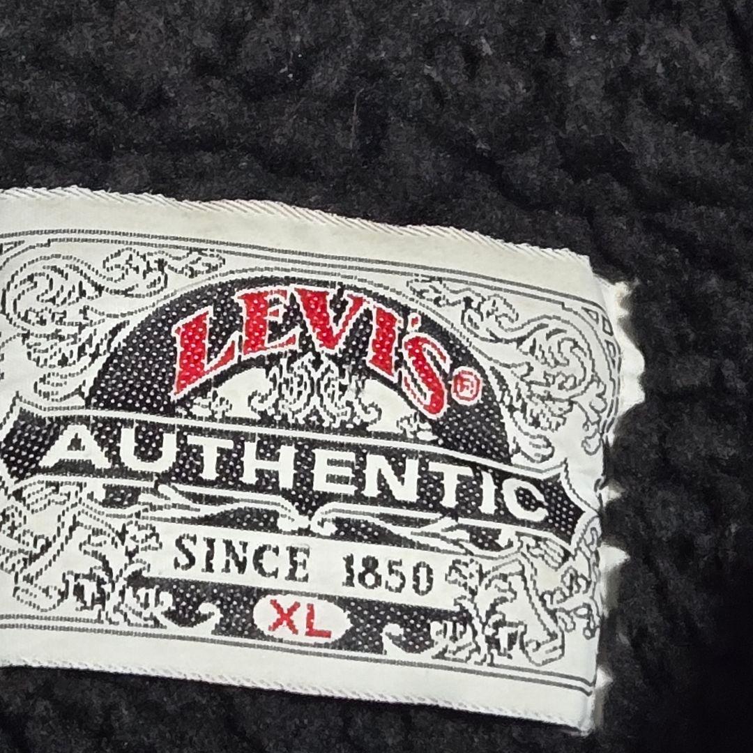 こ*ー様 リーバイス　levis ブラック　ボア　デニムジャケット 黒×黒　90
