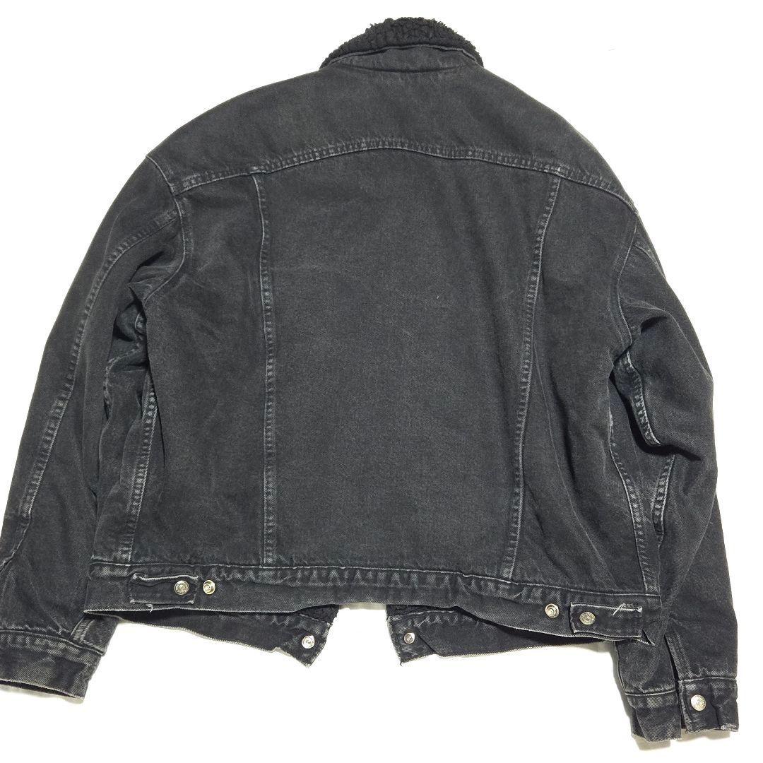 こ*ー様 リーバイス　levis ブラック　ボア　デニムジャケット 黒×黒　90