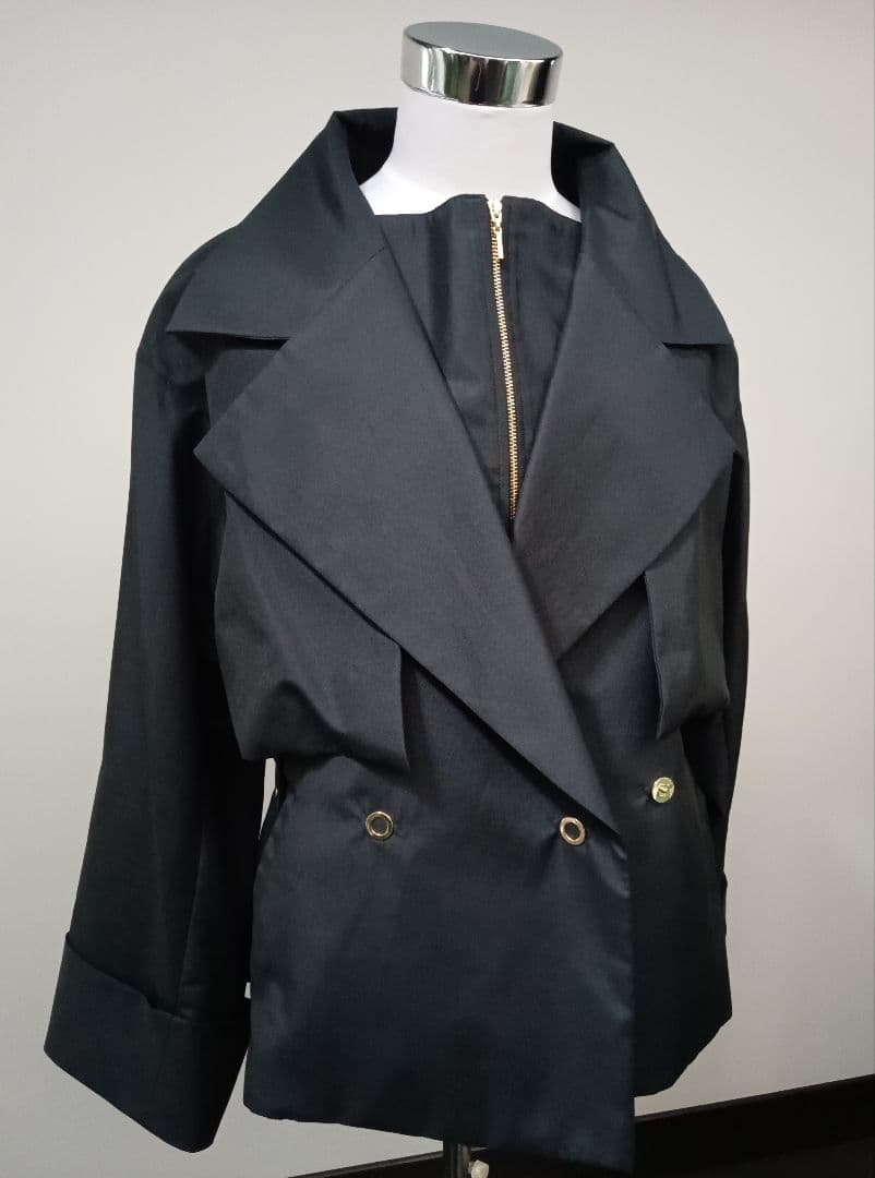 専用　エポカグログラン タフタ トレンチコートブラック 新品