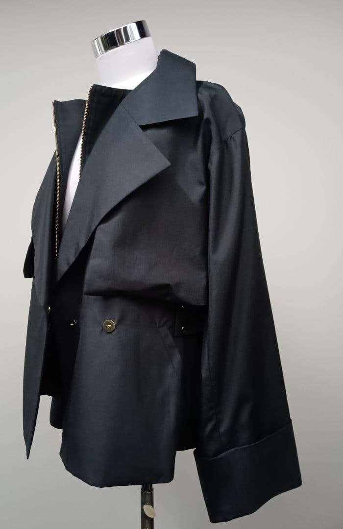 専用　エポカグログラン タフタ トレンチコートブラック 新品