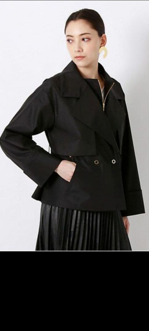 専用　エポカグログラン タフタ トレンチコートブラック 新品