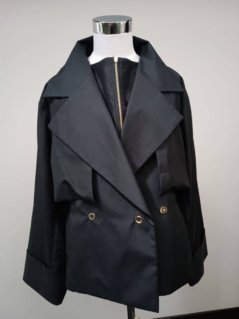 専用　エポカグログラン タフタ トレンチコートブラック 新品