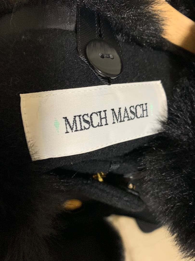 MISCH MASCH ブラックファーポンチョ