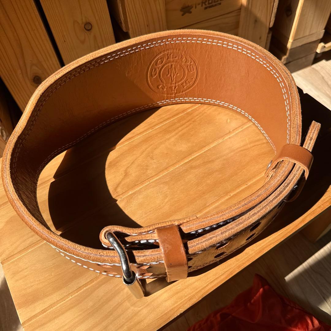 【グローブおまけ】GOLD'S GYM レザーパワーベルト Lサイズ