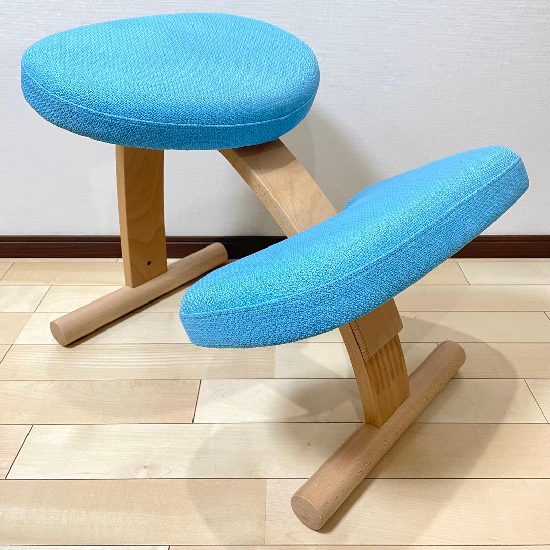 バランスラボ バランスチェア バランスイージー ライトブルー 中古美品