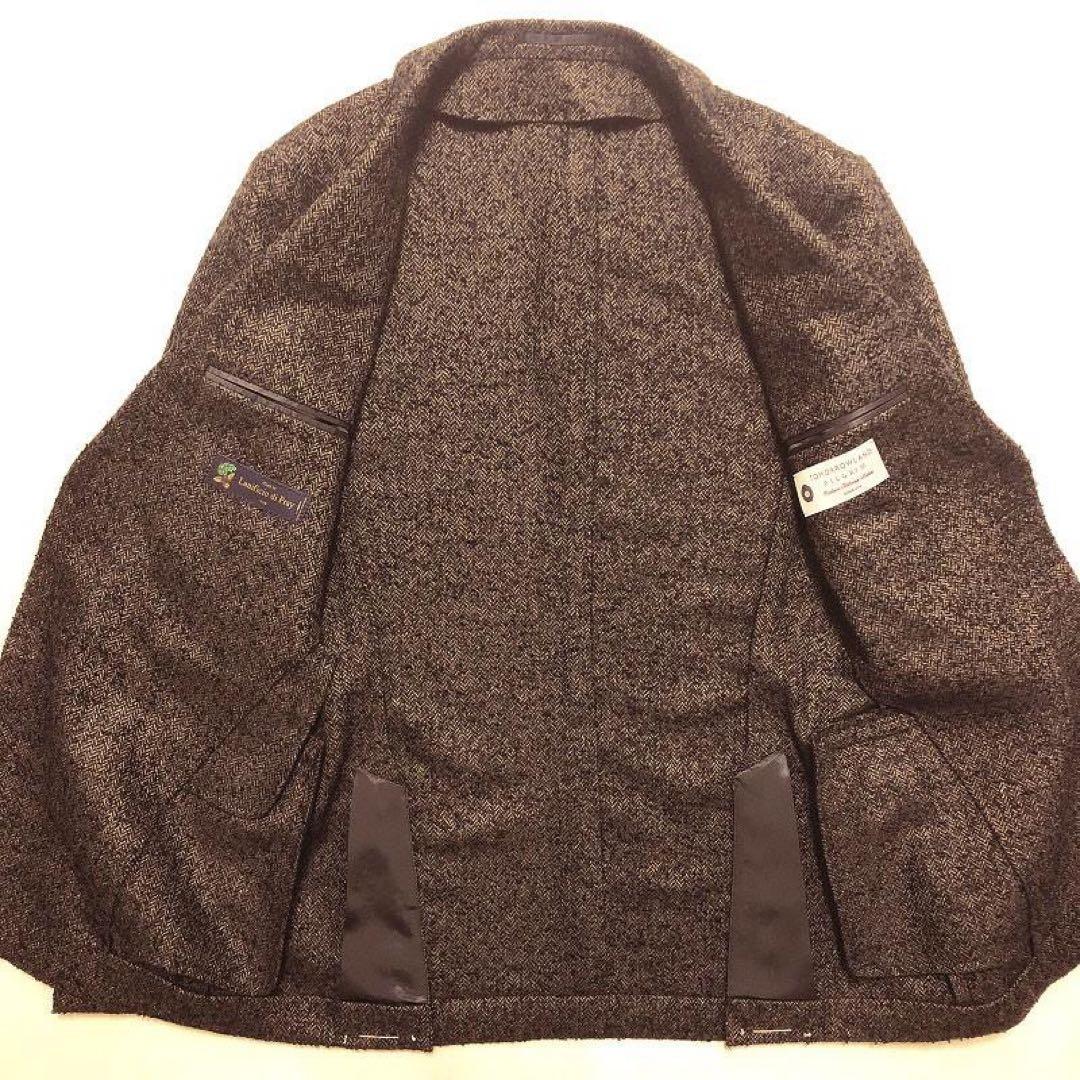 TOMORROWLAND ファンシーツイード2Bピークドラペルジャケット 48