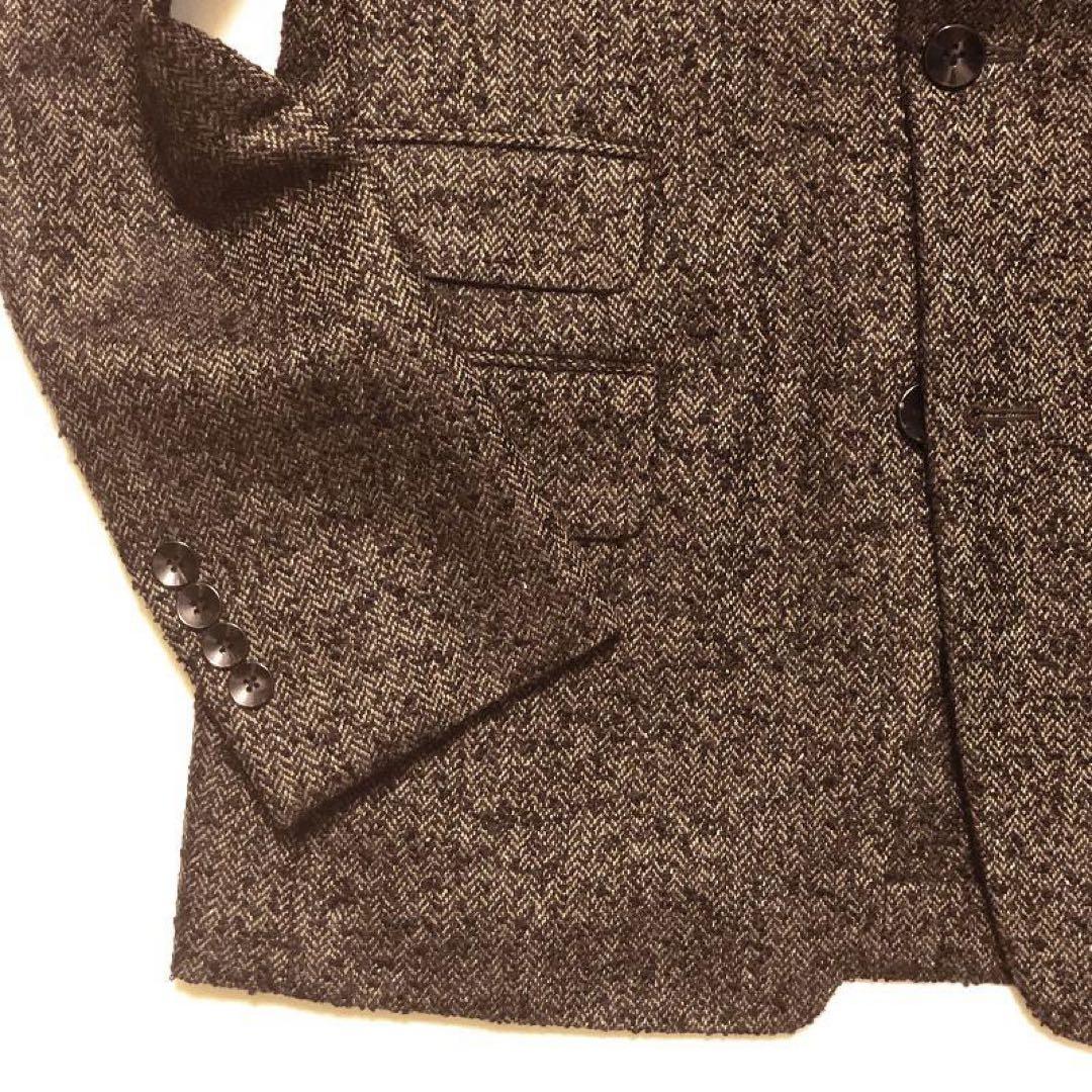 TOMORROWLAND ファンシーツイード2Bピークドラペルジャケット 48