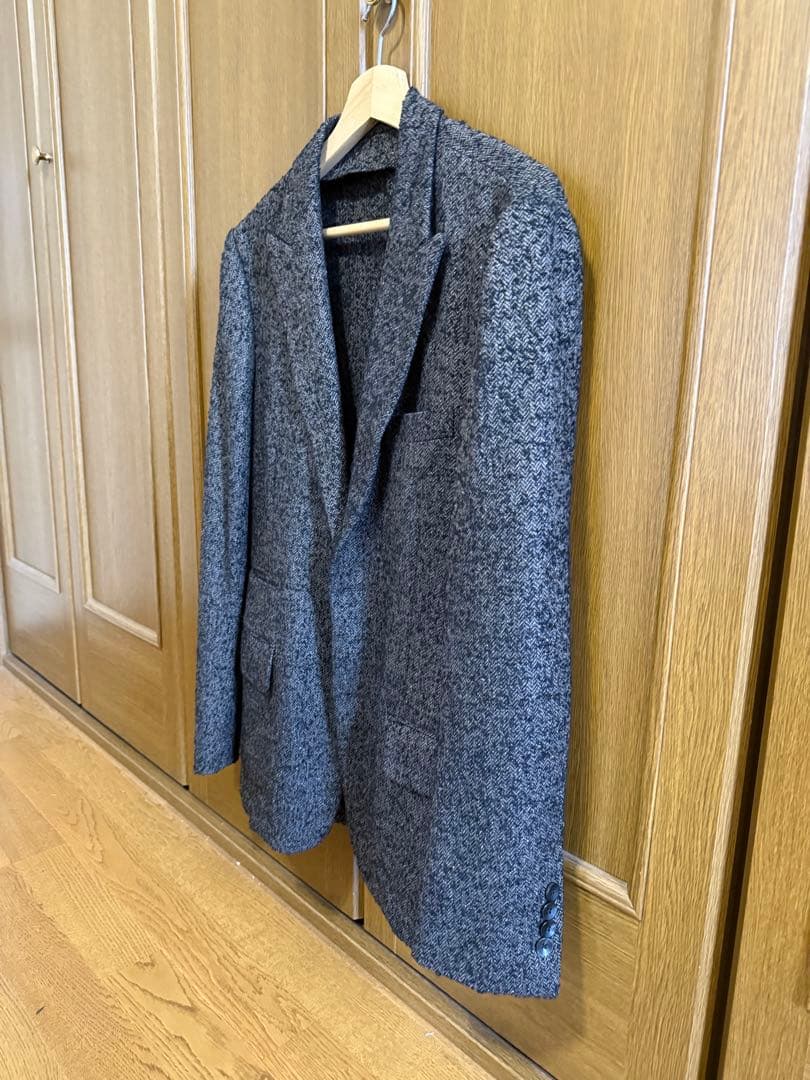 TOMORROWLAND ファンシーツイード2Bピークドラペルジャケット 48