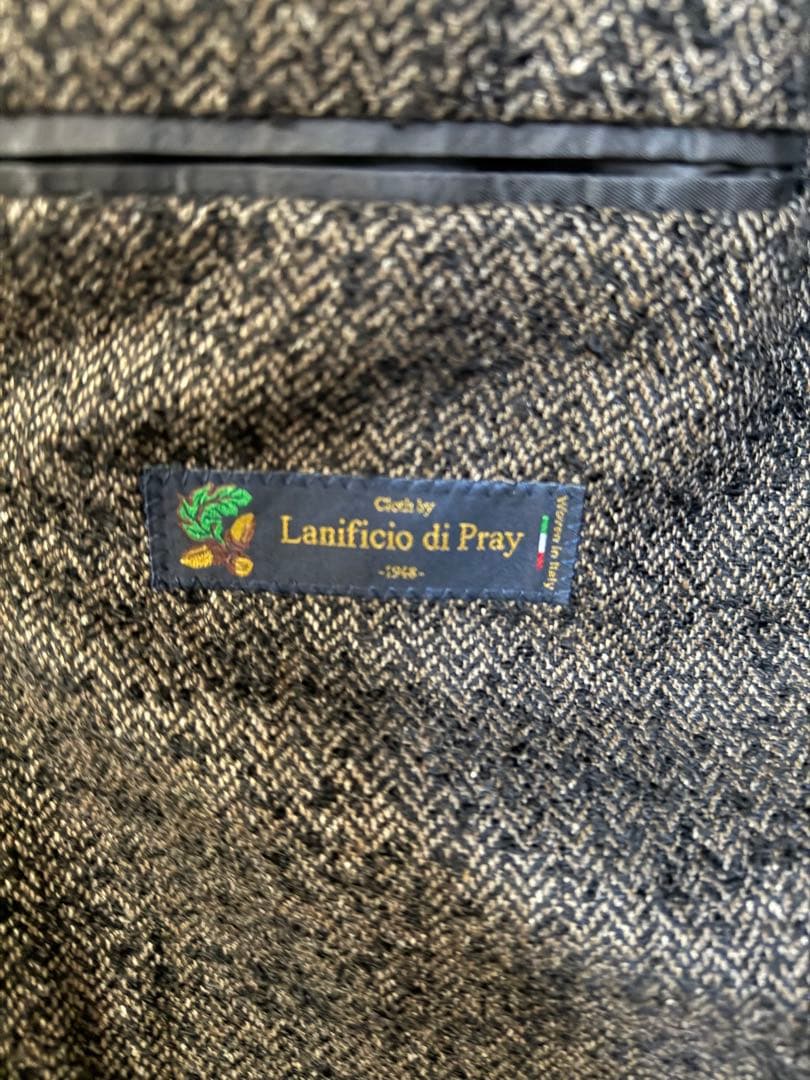 TOMORROWLAND ファンシーツイード2Bピークドラペルジャケット 48