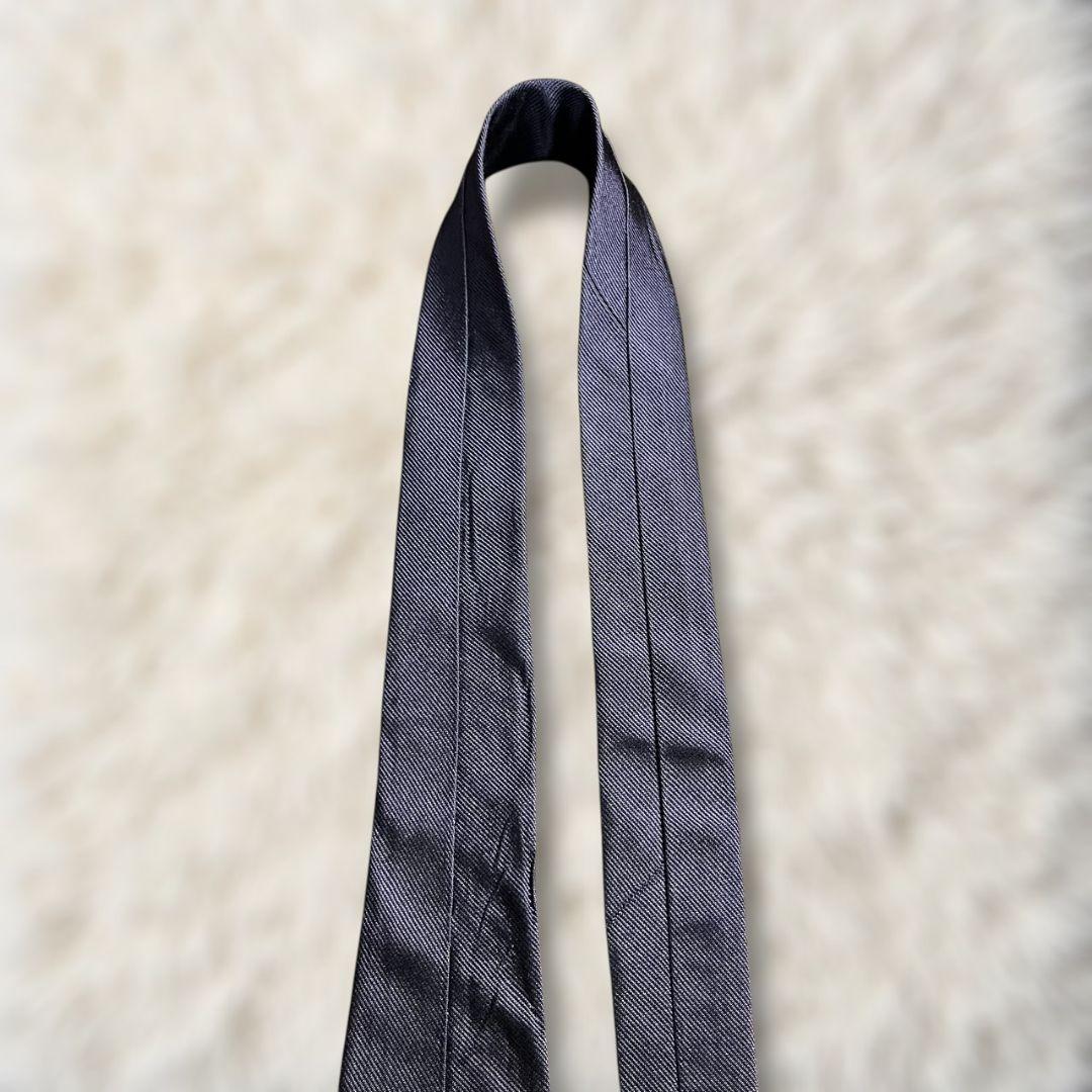 【未使用級✨】現行 USA製 ブルックスブラザーズ ソリッドタイ 濃紺 レップ織