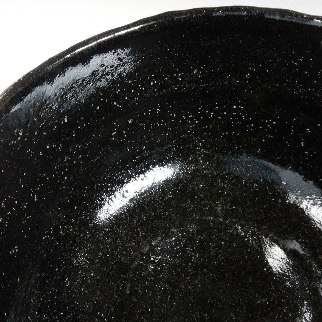 Ｗ１４４　茶碗　『黒楽茶碗』『佐々木松楽 造』『前大徳寺 矢野一甫 書付』　共箱