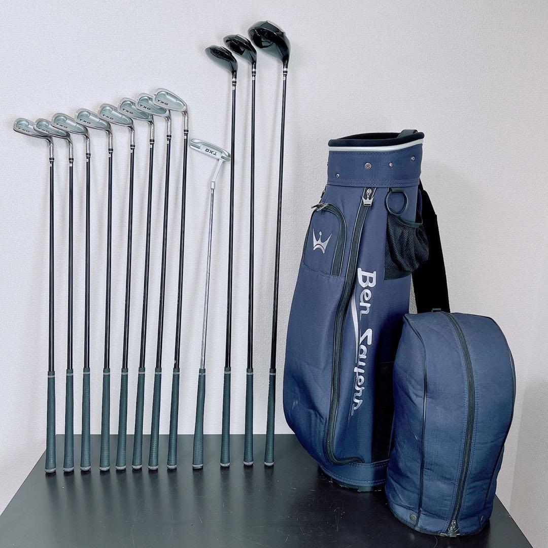 王冠ロゴ Ben Sayers キャディバッグ　ゴルフセット TXG 12本 R