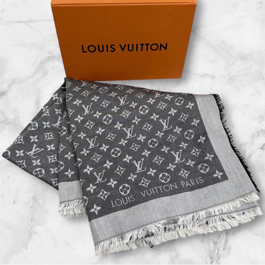 ルイヴィトン モノグラムデニム 大判 ショール M71378
