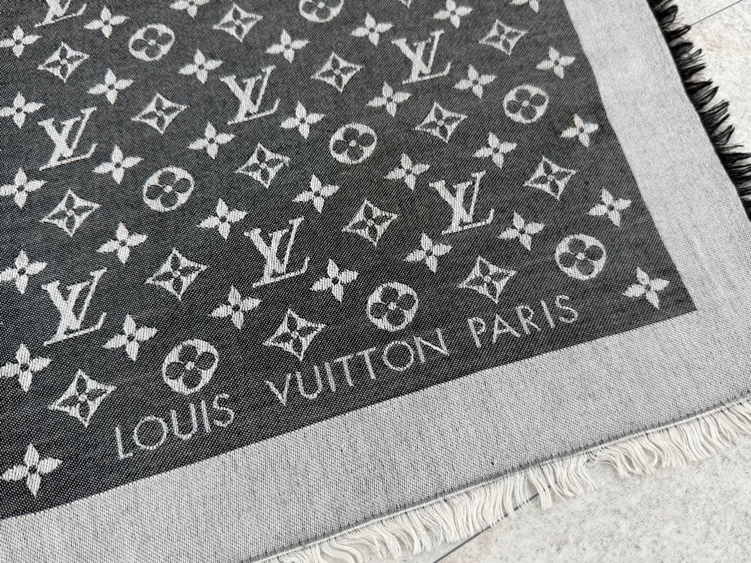 ルイヴィトン モノグラムデニム 大判 ショール M71378