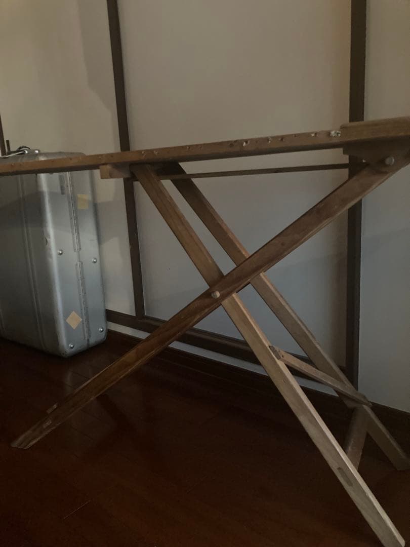 ビンテージ　木製折りたたみアイロン台