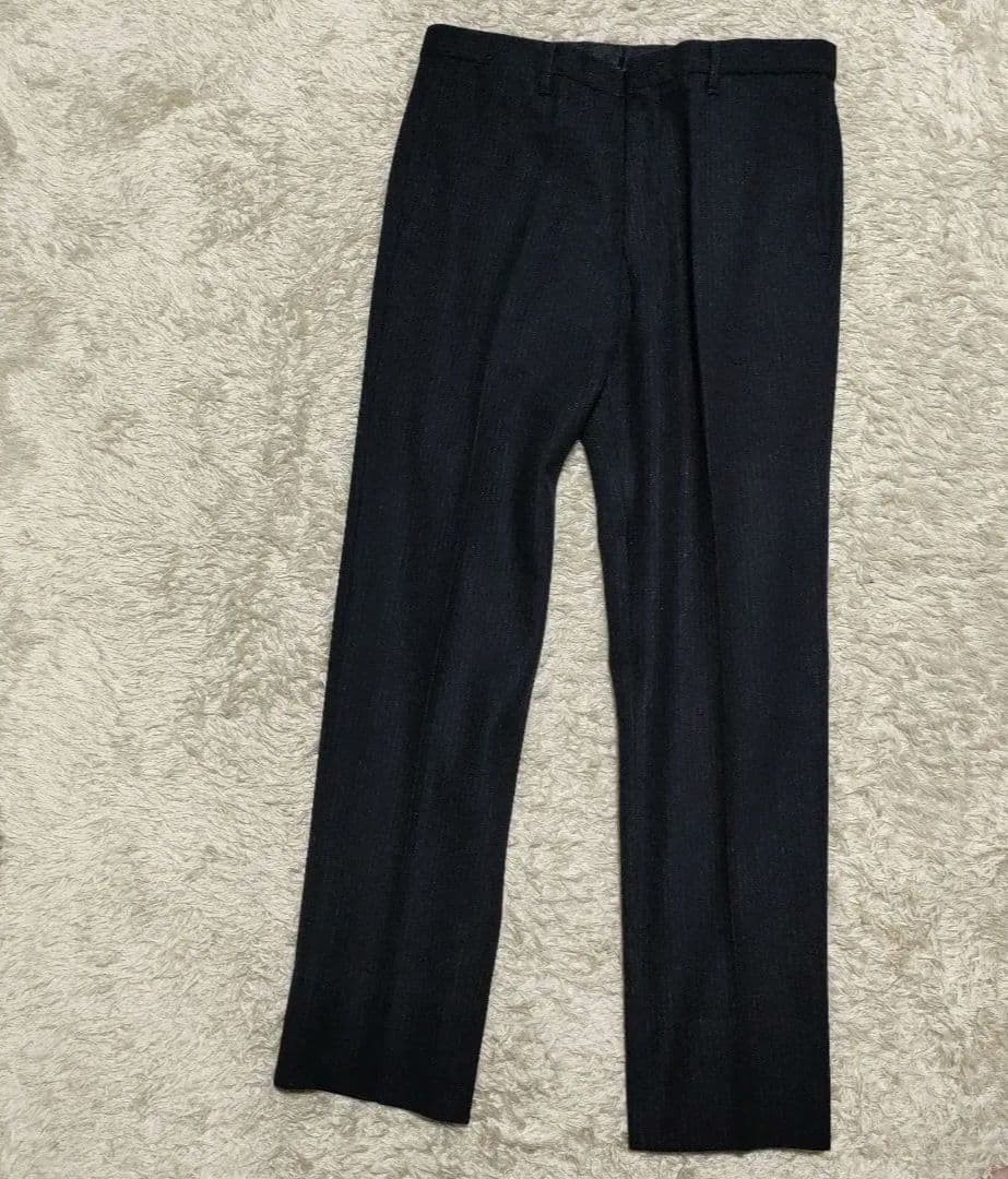 UNIQLO +J ネイビーストライプ　ウール　セットアップスーツ　Мサイズ