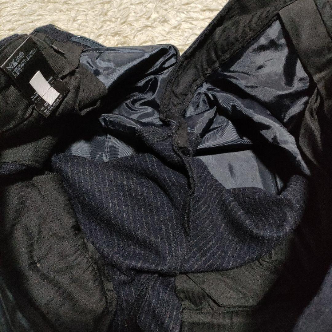 UNIQLO +J ネイビーストライプ　ウール　セットアップスーツ　Мサイズ