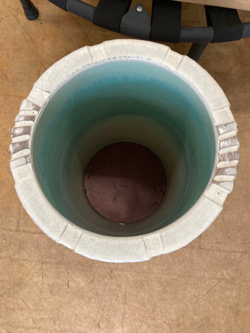 傘立て 陶器 信楽焼 格子模様傘立て kt-0340