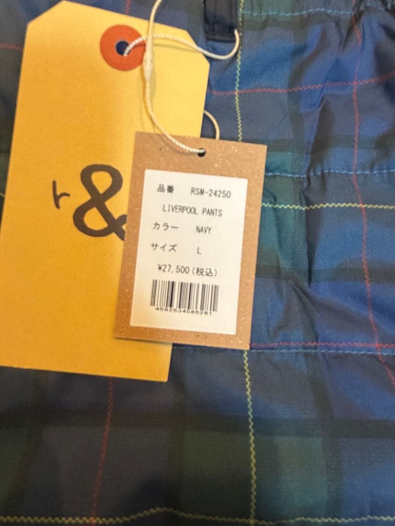 新品未使用タグ付　ラフアンドスウェル　パンツ　ネイビー　サイズL