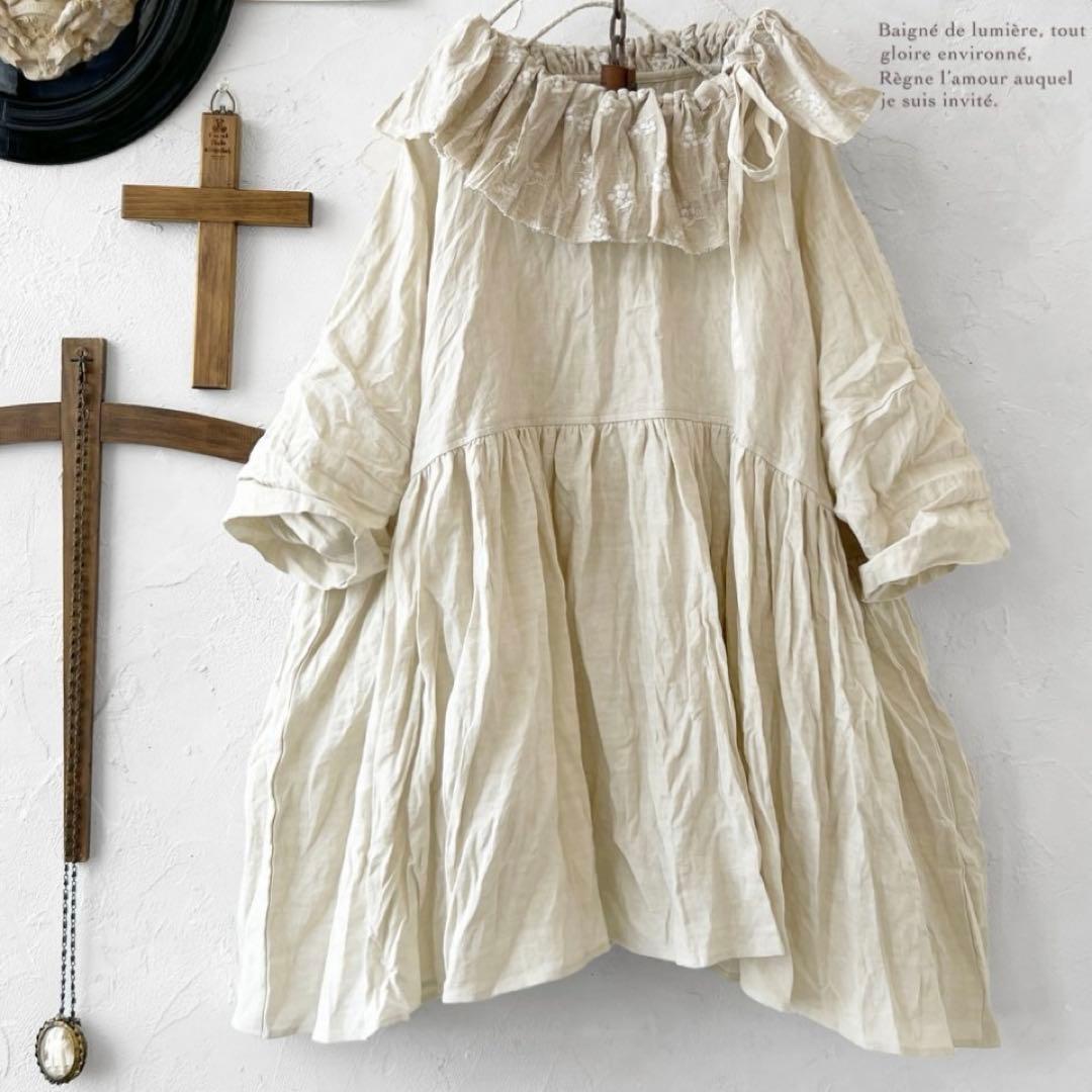 MARCHE' DE SOEUR大きなラッフル襟のチュニック