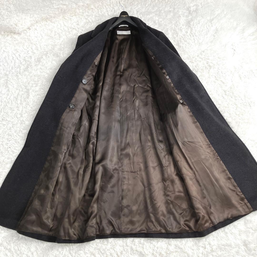 銀タグ✨42サイズ マックスマーラ ウールコート ゆったり ダブル ロング 茶