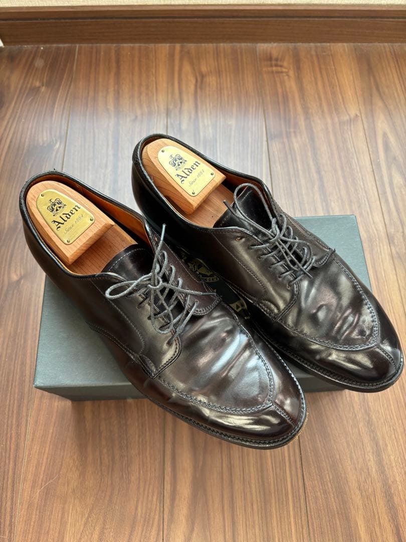 Alden コードバンvチップ ブラック9 1/2