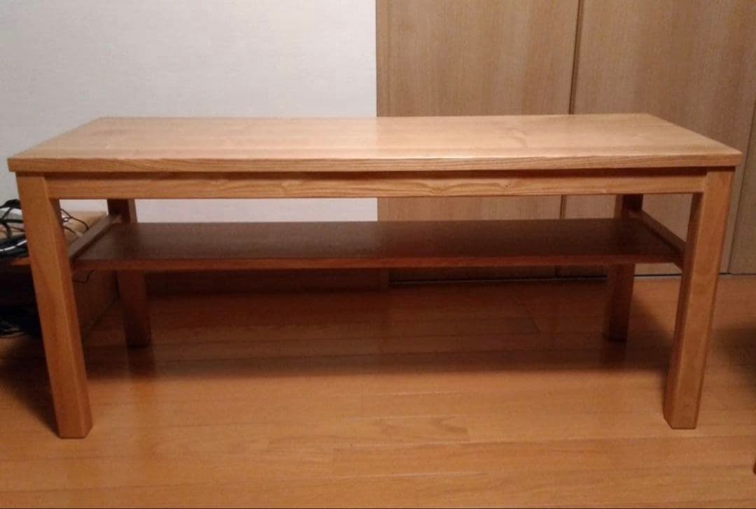 無印良品 無垢材ベンチ タモ材