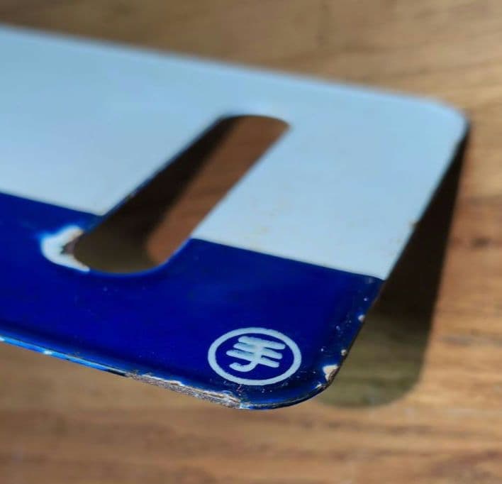 鉄道サボ 行先表示板 小樽 / 滝川 (函館本線用両面版) ホーロー (琺瑯板)