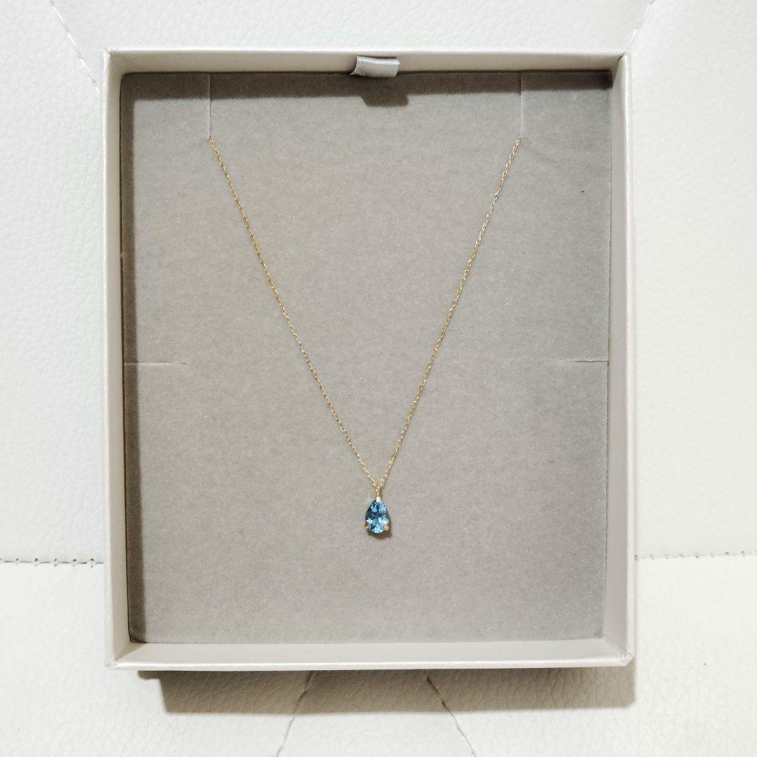 ジュエリーツツミ 10金YGブルートパーズネックレス