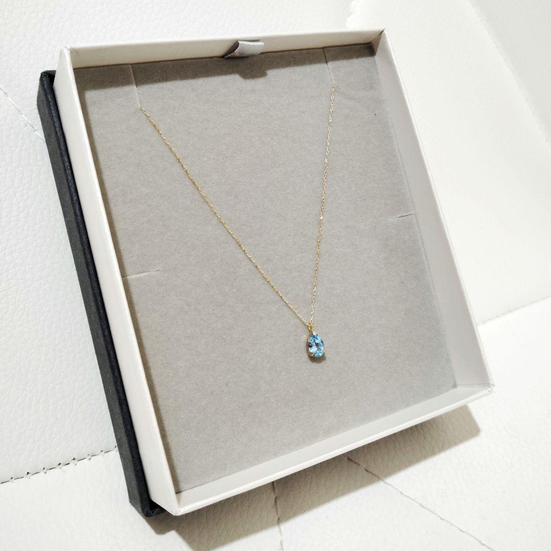 ジュエリーツツミ 10金YGブルートパーズネックレス