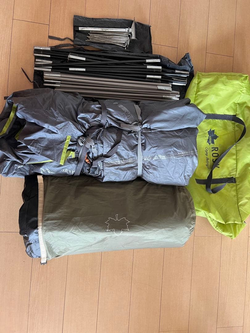 ［4人の母］ロゴス ROSY ドーム XL グリーン×グレー