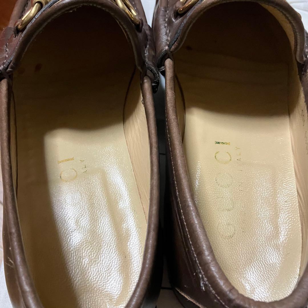 【美品】GUCCI ブラウンレザー ローファー　靴　42E ホースビット