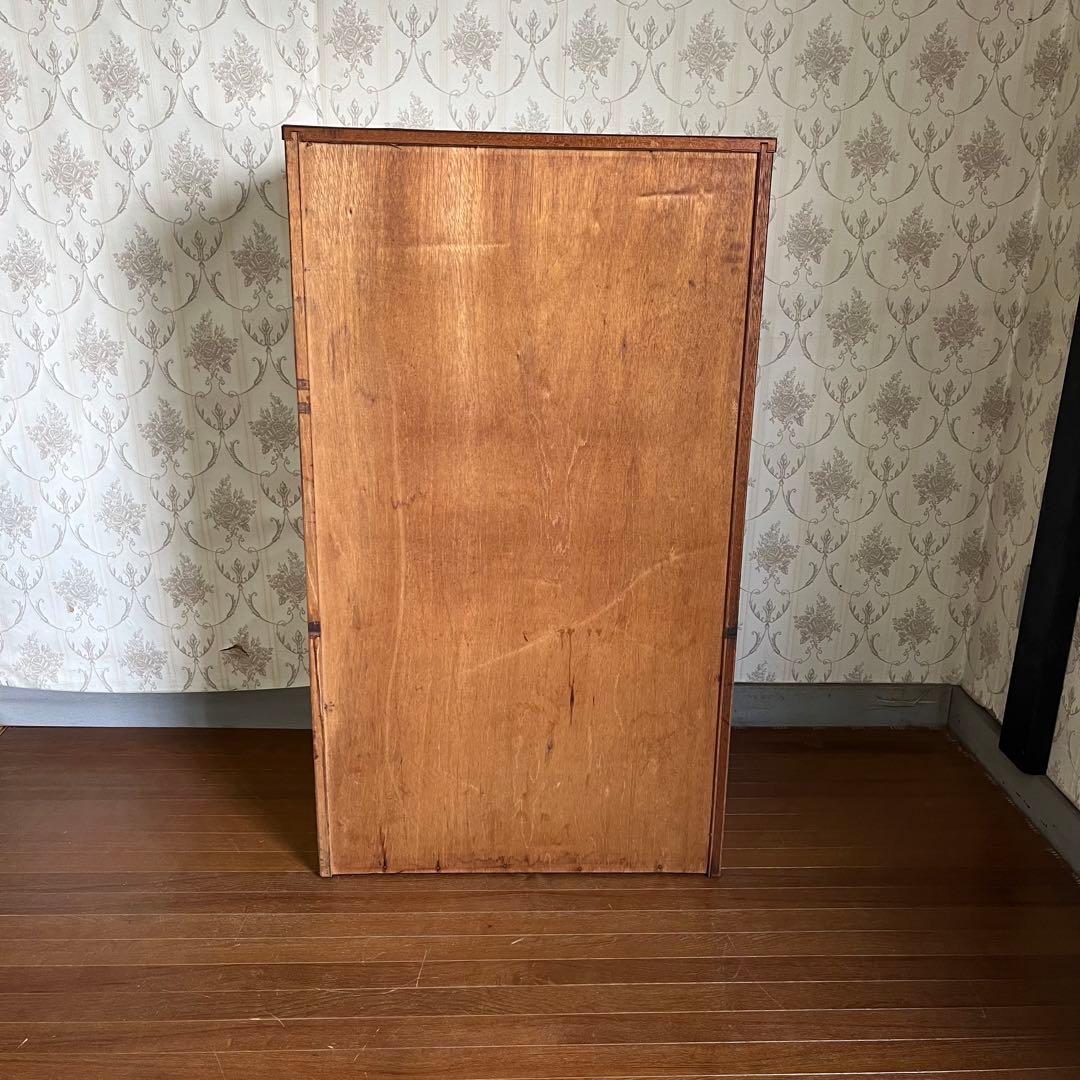 【アンティーク】昭和レトロ 花柄 引出し 6段 タンス チェスト 古民家 古家具