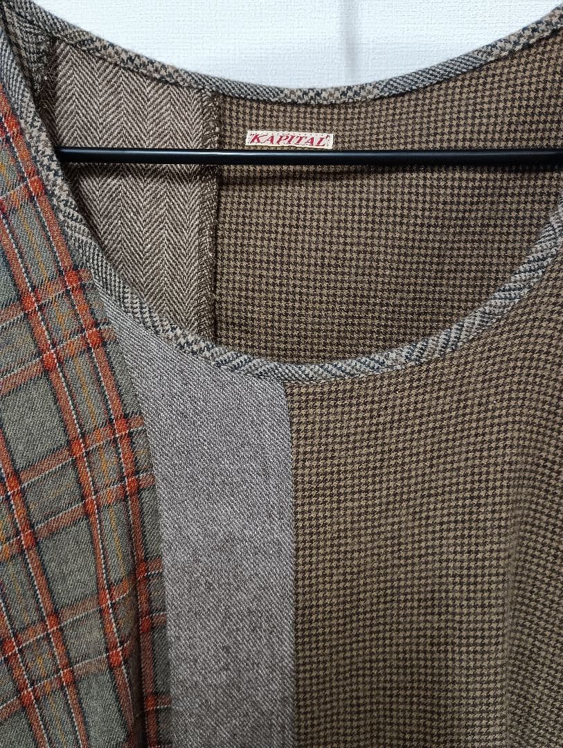 KAPITAL パッチワーク 五分袖チュニック