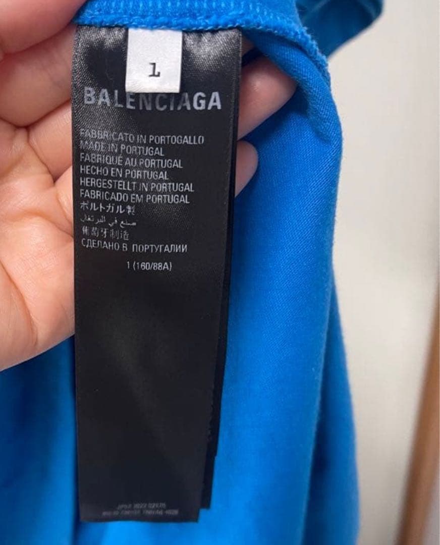 【美品】バレンシアガ BALENCIAGA adidas ブルーTシャツ