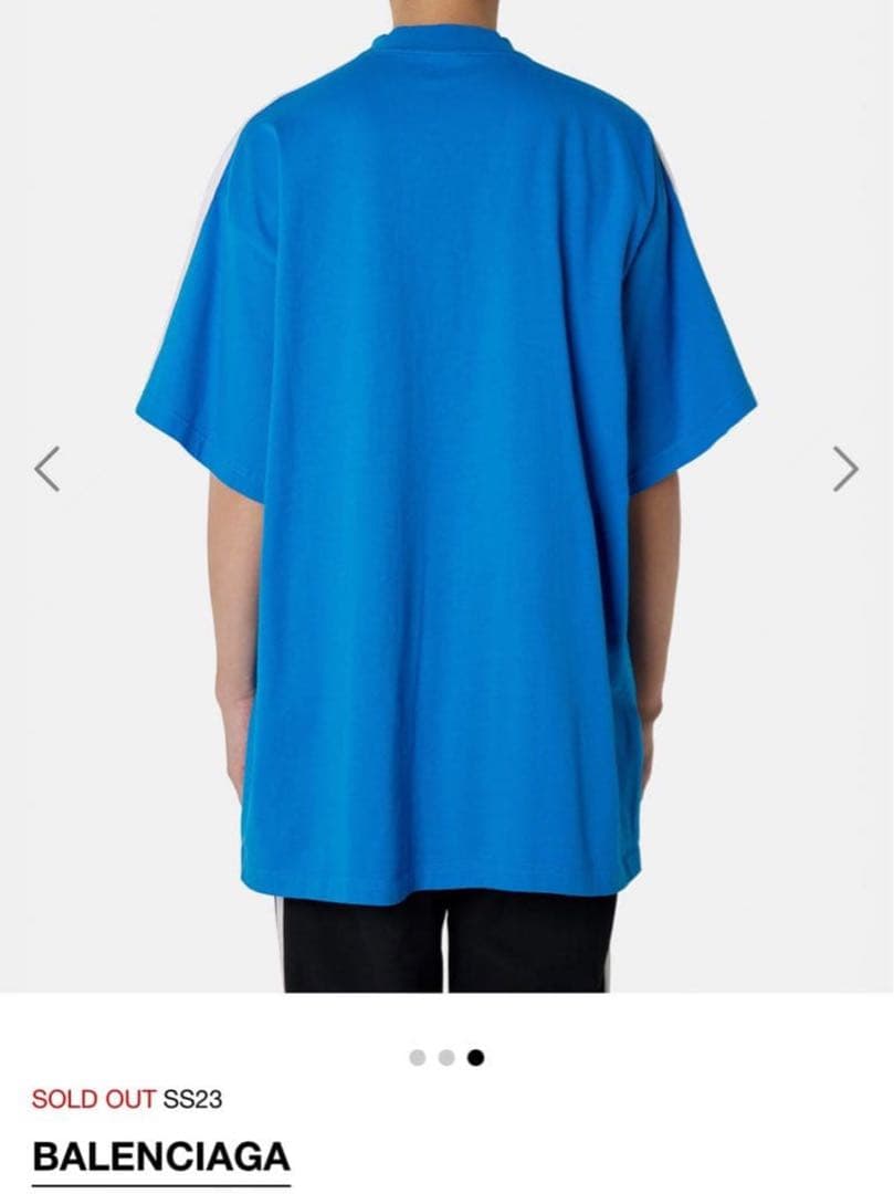 【美品】バレンシアガ BALENCIAGA adidas ブルーTシャツ
