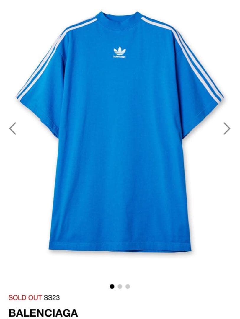 【美品】バレンシアガ BALENCIAGA adidas ブルーTシャツ
