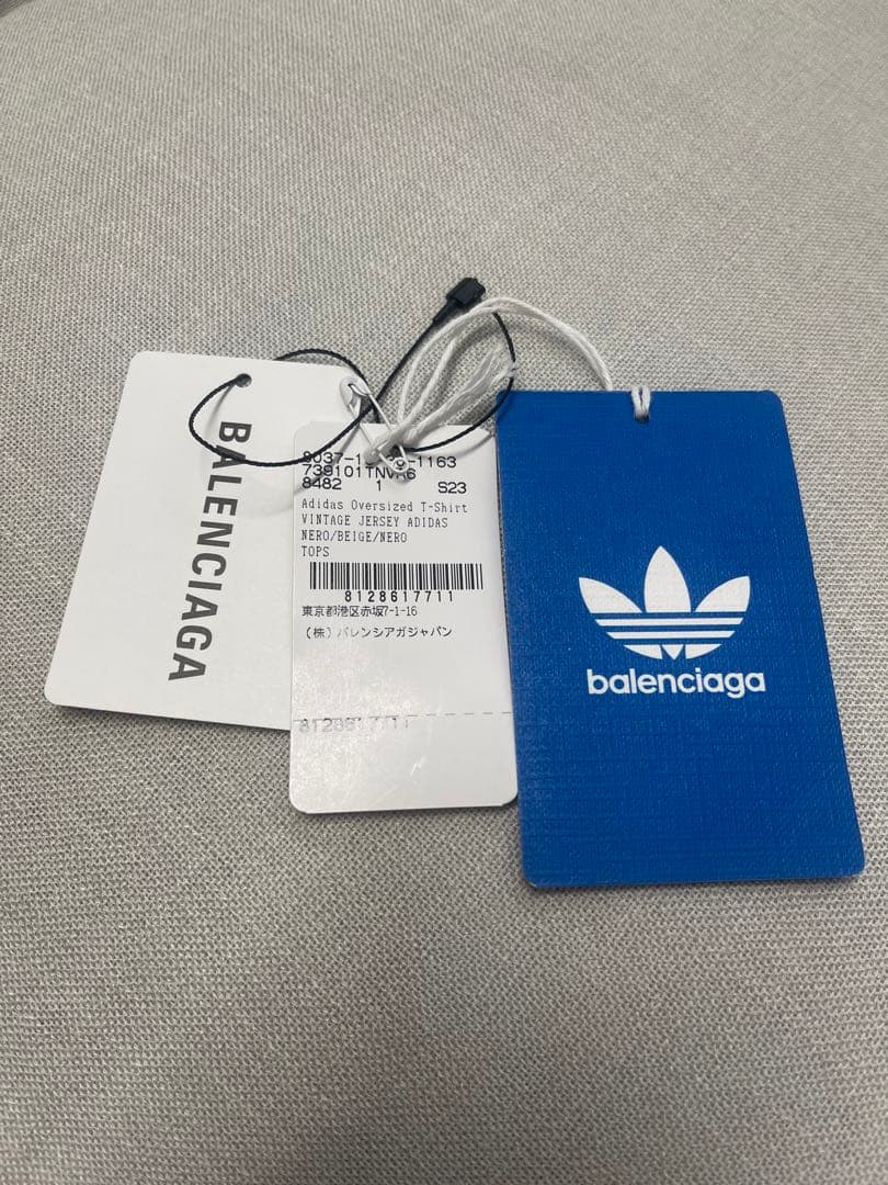 【美品】バレンシアガ BALENCIAGA adidas ブルーTシャツ