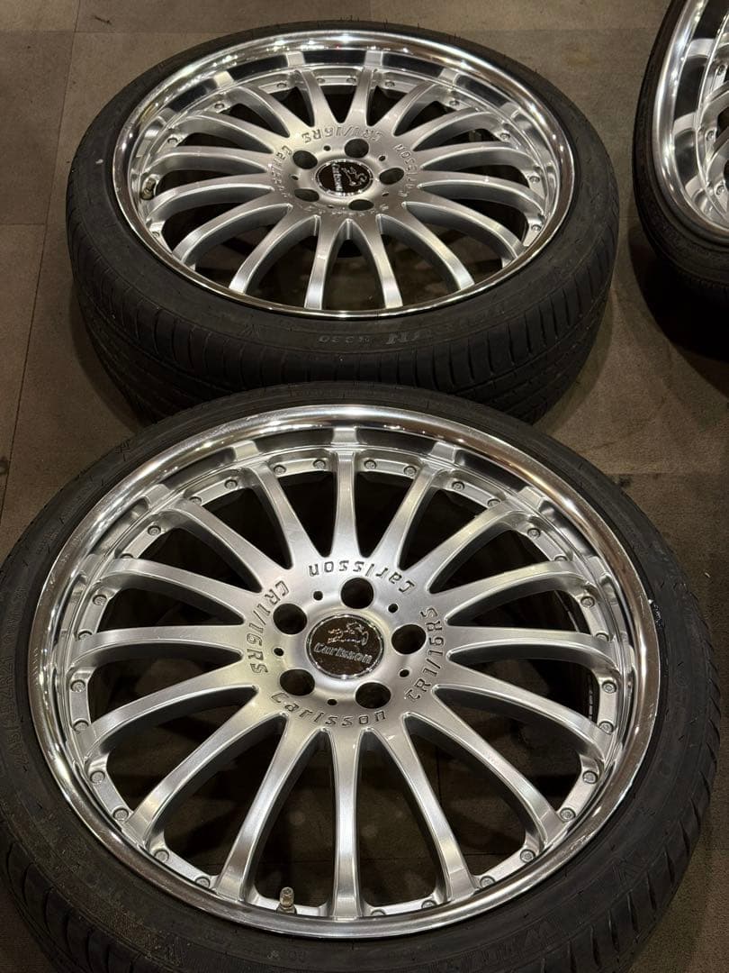 ☆希少☆廃盤カールソン21インチ☆タイヤ付☆pcd120☆9J10J 深リム